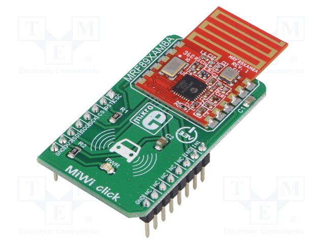 Click board; MiWi; GPIO,SPI; MRF89XAM8A; mikroBUS connector