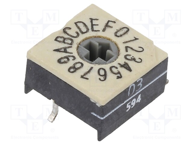 Switch: rotary; Pos: 16; 1uA/20mVDC; -25÷85°C; Mounting: SMD