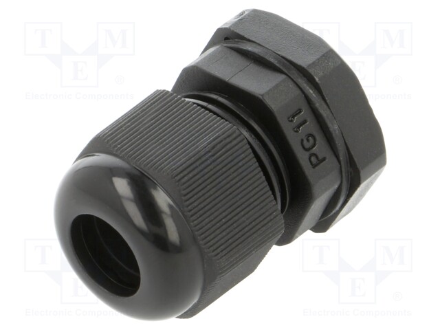 Cable gland; PG11; polyamide; black