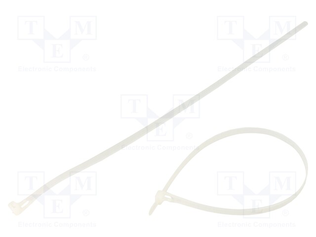 Cable tie; multi use; L: 400mm; W: 7.2mm; polyamide; natural; 50pcs.