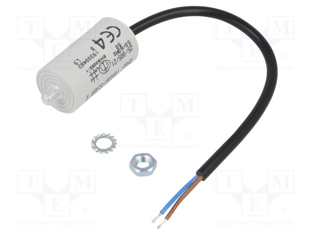 Capacitor: motors, run; 4uF; 470VAC; Ø30x58.5mm; -25÷85°C; ±5%