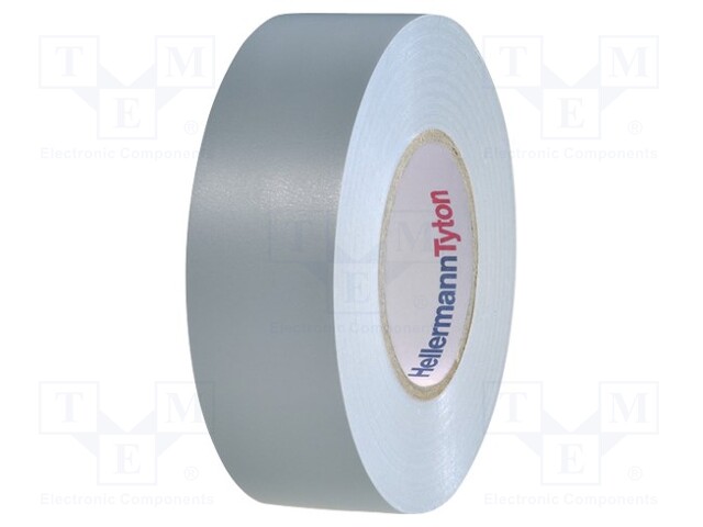 Tape: electrical insulating; W: 19mm; L: 20m; D: 0.18mm; grey; 220%