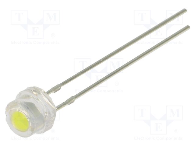 LED; 4.8mm; white cold; 140°; Front: convex; 11.5÷12VDC; -30÷85°C