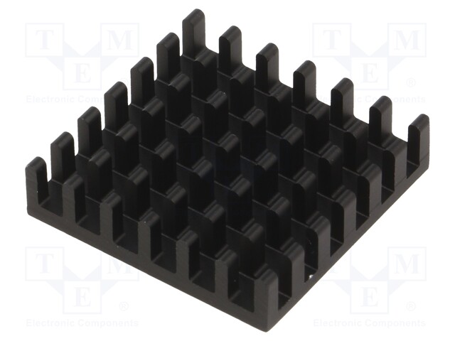 Heatsink: extruded; black; L: 25mm; W: 25mm; H: 6mm; aluminium