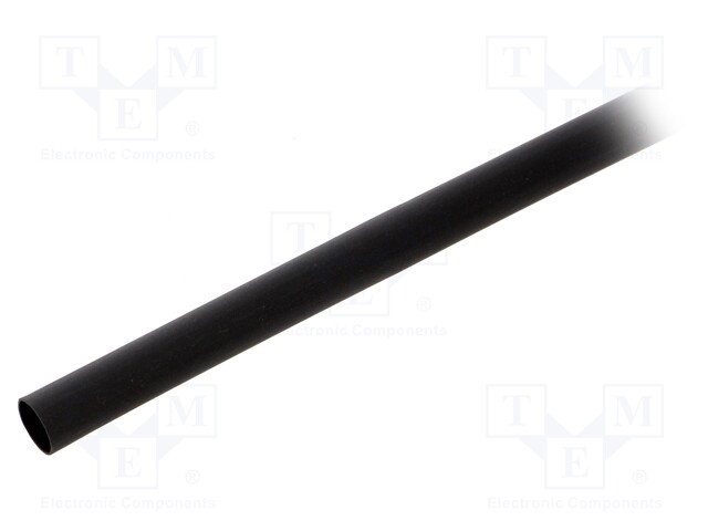 Heat shrink sleeve; 2: 1; 6.35mm; L: 1.2m; black; polyolefine