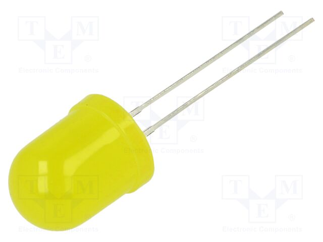 LED; 10mm; yellow; 3000mcd; 30°; Front: convex; 5÷20VDC; -30÷85°C