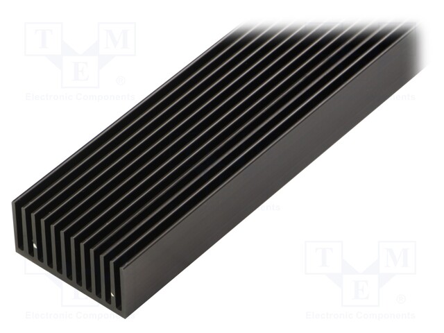 Heatsink: extruded; grilled; black; L: 1000mm; W: 45mm; H: 22mm