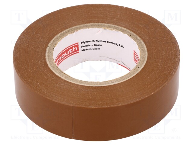 Tape: electrical insulating; W: 19mm; L: 20m; D: 0.15mm; brown; 220%