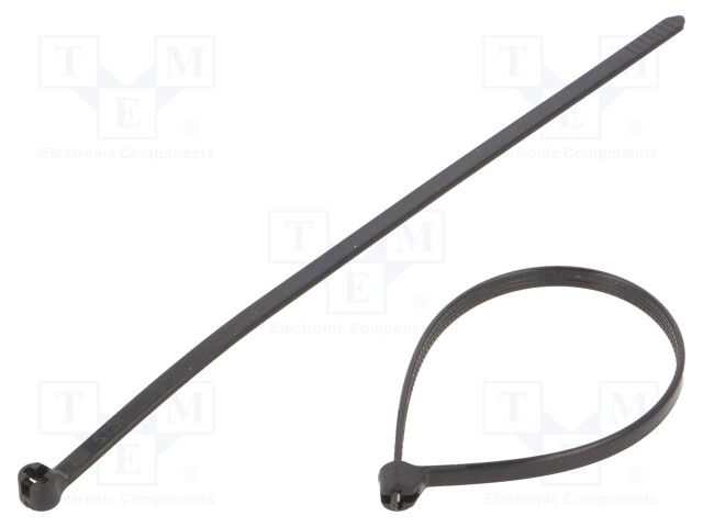 Cable tie; with a metal clasp; L: 140mm; W: 3.6mm; polyamide; 250N