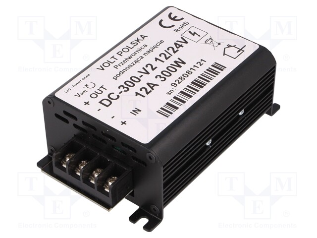 Converter: automotive dc/dc; 12A; Out: screw terminal; Usup: 12VDC