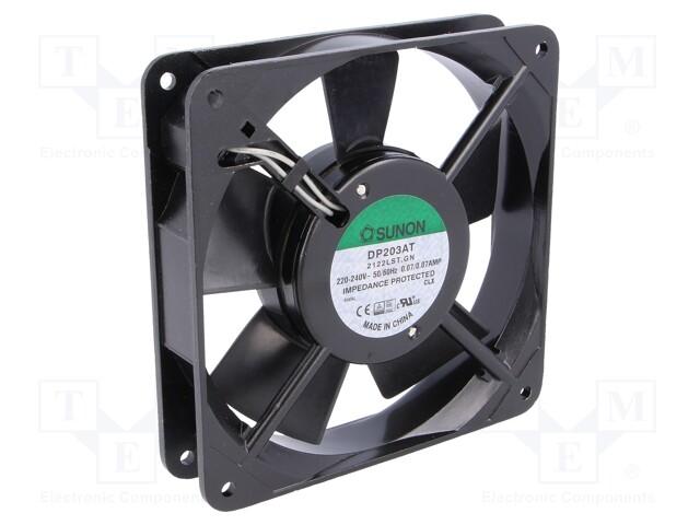 Fan: AC; axial; 230VAC; 120x120x25mm; 78.15m3/h; 35dBA; 1600rpm