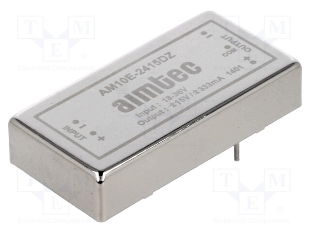 Converter: DC/DC; 10W; Uin: 18÷36V; Uout: 15VDC; Uout2: -15VDC; DIP24