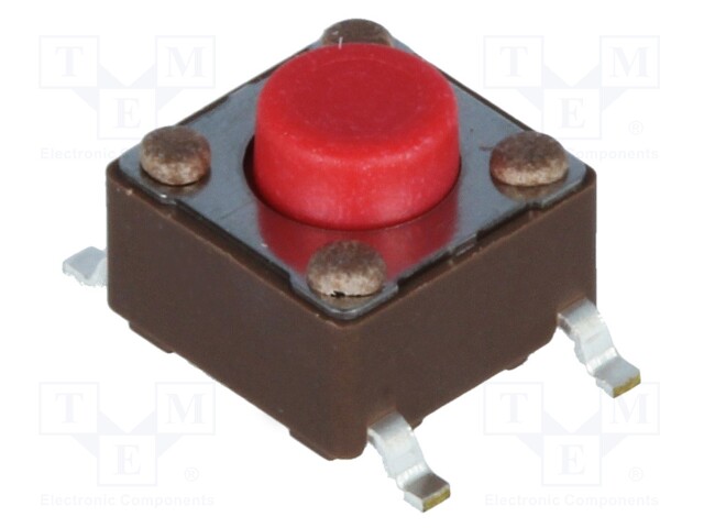 Microswitch TACT; SPST-NO; Pos: 2; 0.05A/12VDC; SMT; none; 2.6N