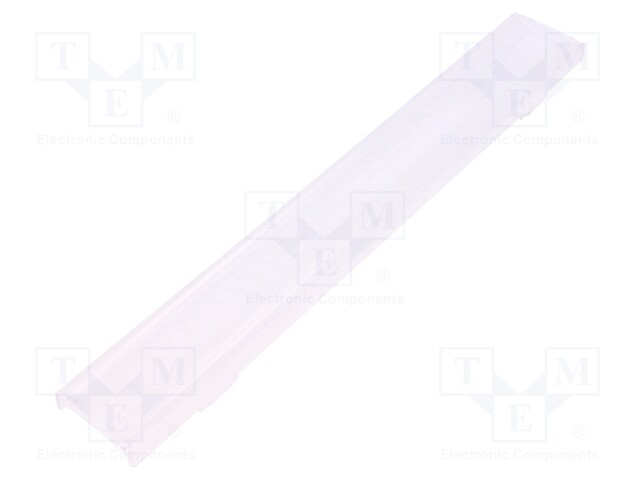 LED lens; rectangular; transparent; H: 9.5mm