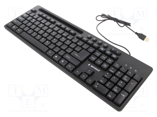 Keyboard; black; USB A; wired,US layout; 1.5m