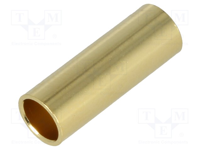 Socket; 4mm banana; 32A; Contacts: brass gold plated; 0.8mΩ; 12AWG