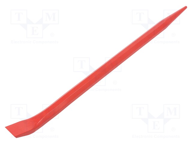 Crowbar; L: 400mm; W: 16mm; tool steel; Features: flat tip