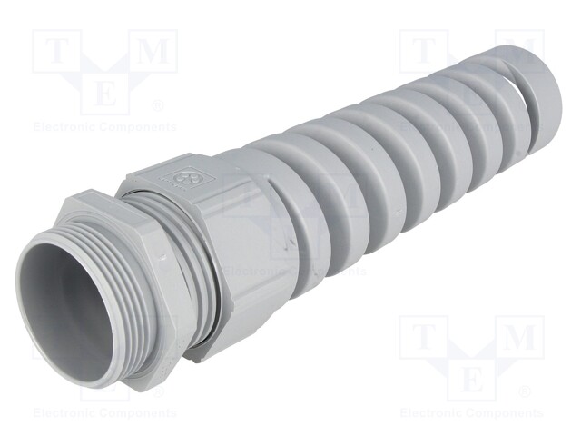 Cable gland; with strain relief; M32; IP68; Mat: polyamide; grey