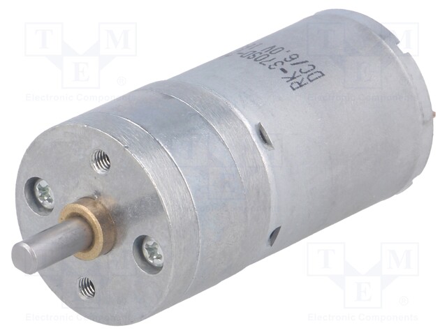 Motor: DC; with gearbox; HP; 6VDC; 6A; Shaft: D spring; 990rpm