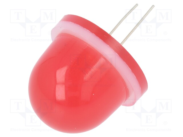 LED; 16mm; red; 650÷3000mcd; Front: convex; 4÷4.2V; No.of term: 2