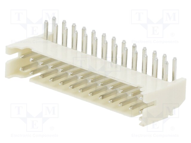 Socket; wire-board; male; 2mm; PIN: 26; THT; 100V; 2A; angled