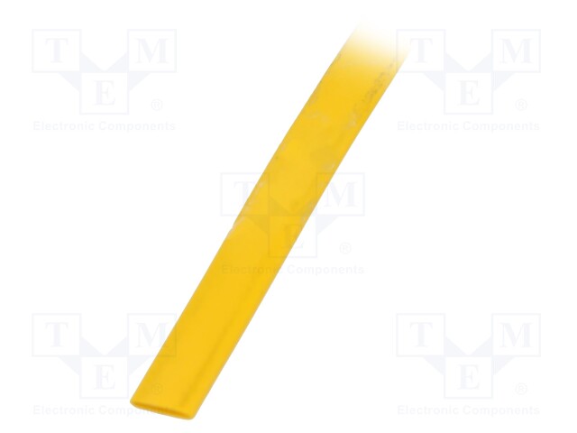 Heat shrink sleeve; glueless; 2: 1; 3.2mm; L: 30m; yellow