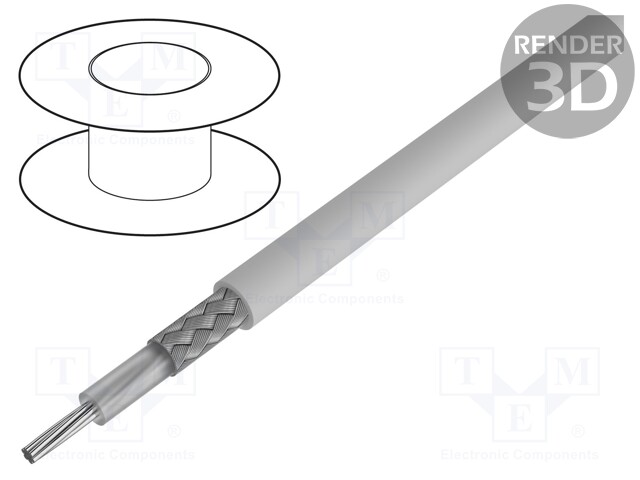 Wire: coaxial; SKT178/50; stranded; Cu; TPE; black; 100m