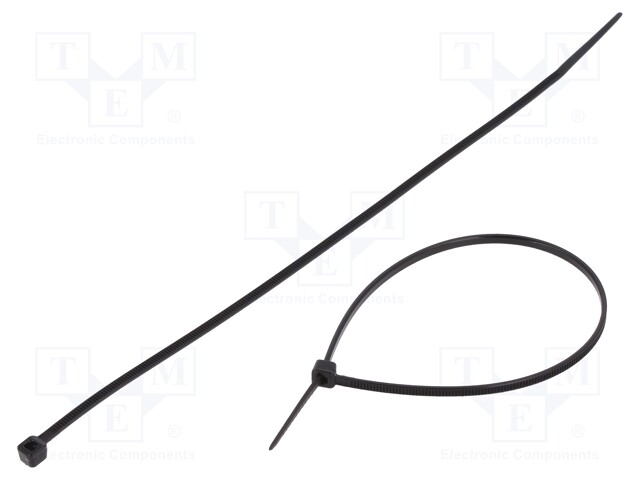 Cable tie; L: 203mm; W: 2.5mm; polyamide; 78.5N; black; Ømax: 55mm