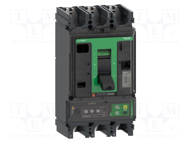 Power breaker; Poles: 3; DIN; Inom: 400A; NSX; IP40; -25÷70°C; 690VAC