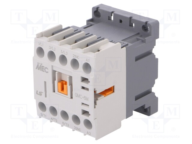 Contactor: 3-pole; NO x3; Auxiliary contacts: NC; 230VAC; 6A; IP20