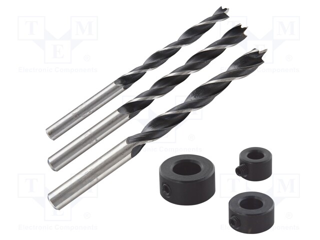 Tool accessories: drill set; Pcs: 3; Ø: 10mm,6mm,8mm