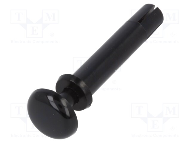 Rivet; Ømount.hole: 4mm; black; Mat: nylon 66; UL94V-2