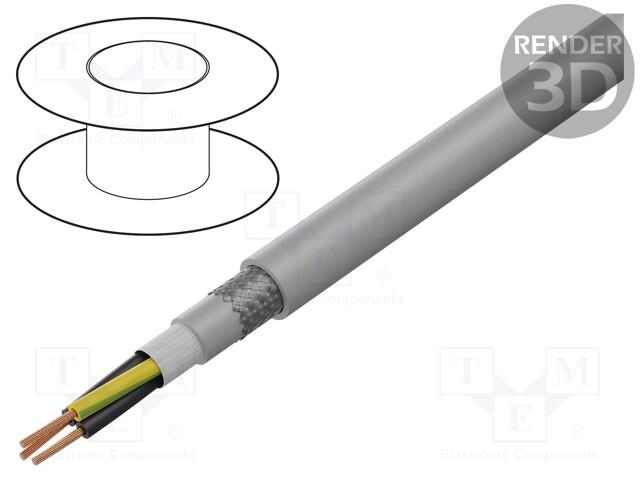 Wire: control cable; ÖLFLEX® FD CLASSIC 810 CY; 3G1mm2; PVC; grey