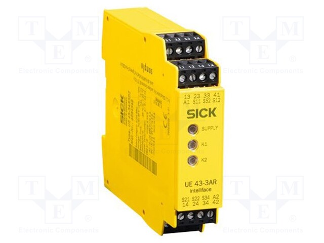 Module: safety relay; Series: UE43-3AR; IN: 2; OUT: 4; Mounting: DIN