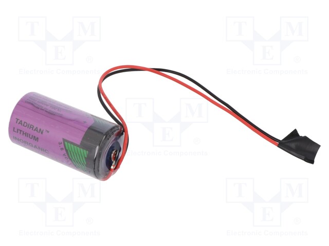 Battery: lithium (LTC); 3.6V; C; cables; Ø26.2x50mm; 8500mAh