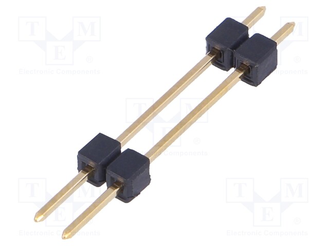 Pin header; pin strips; male; PIN: 2; straight; 2.54mm; THT; 1x2