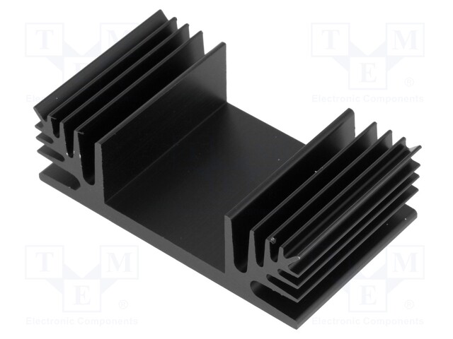 Heatsink: extruded; TO3; black; L: 37.5mm; W: 65mm; H: 20mm; 3K/W