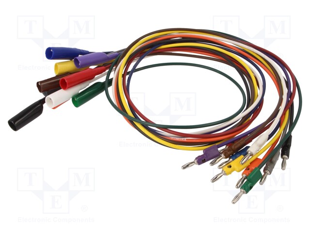 Set of test leads; Urated: 10V; Inom: 5A; Len: 0.914m; Quan: 10pcs.