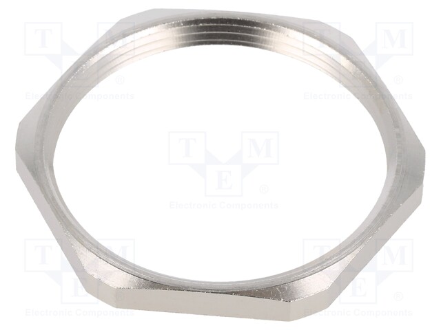 Nut; PG36; brass; 51mm; -60÷200°C; Thread: PG; Plating: nickel