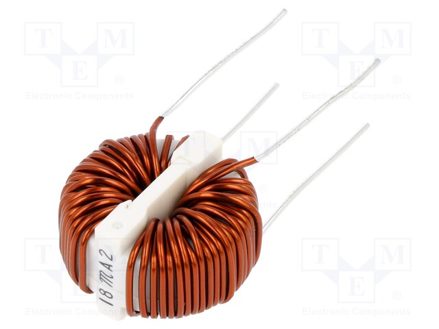 Inductor: wire with current compensation; THT; 11mH; 39mΩ; 250VAC