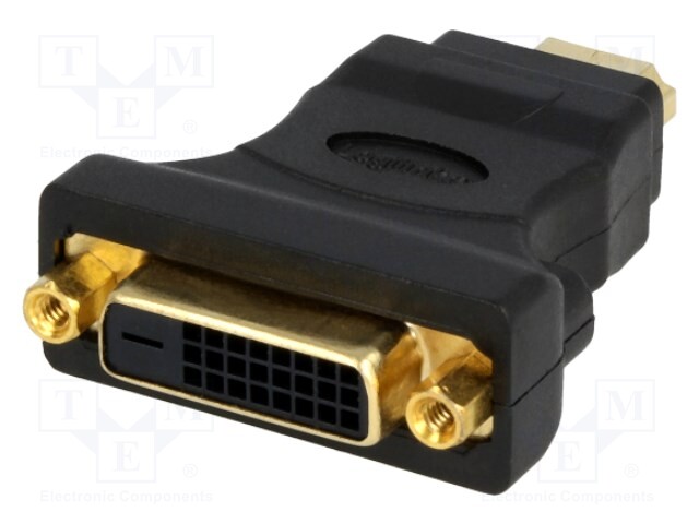 Adapter; DVI-D (24+1) socket,HDMI plug; Colour: black