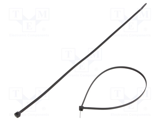 Cable tie; L: 370mm; W: 4.8mm; polyamide; 222N; black; Ømax: 102mm