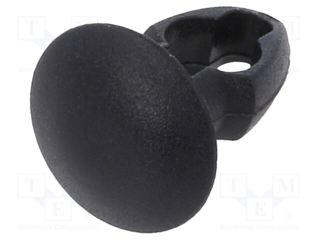 Rivet; polyamide; Rivet diam: 4mm; L.rivet: 4mm; Colour: black