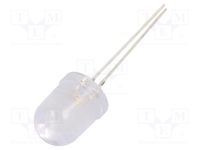 LED; 10mm; white warm; 1560÷2180mcd; 30°; without stopper