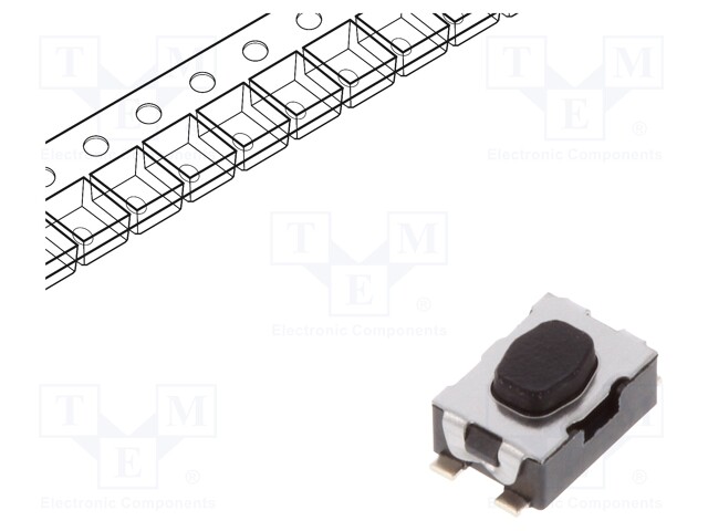 Microswitch TACT; SPST-NO; Pos: 2; 0.05A/32VDC; SMT; none; 3N; 1.9mm