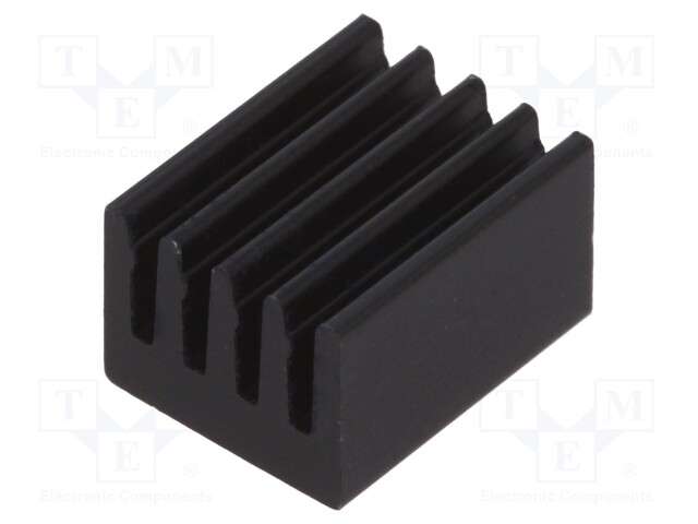 Heatsink: extruded; black; L: 10mm; W: 8mm; H: 6mm; 71K/W; aluminium