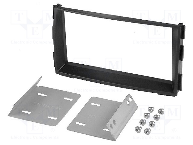 Radio mounting frame; Kia; 2 DIN; black