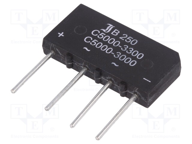 Bridge rectifier: single-phase; Urmax: 80V; If: 5A; Ifsm: 150A; flat