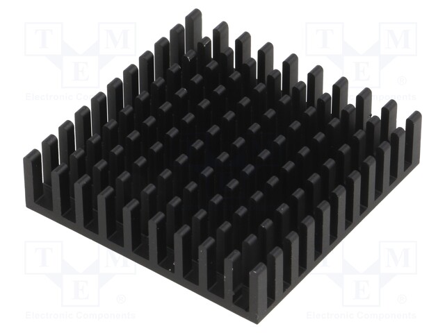 Heatsink: extruded; black; L: 40mm; W: 40mm; H: 10mm; aluminium