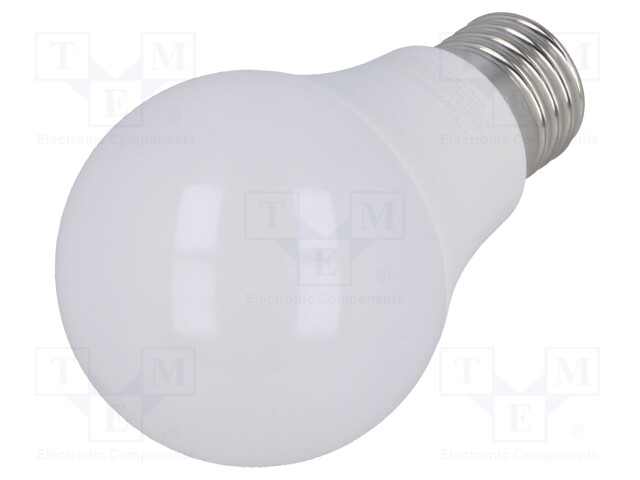 LED lamp; warm white; E27; 230VAC; 1055lm; 12W; 180°